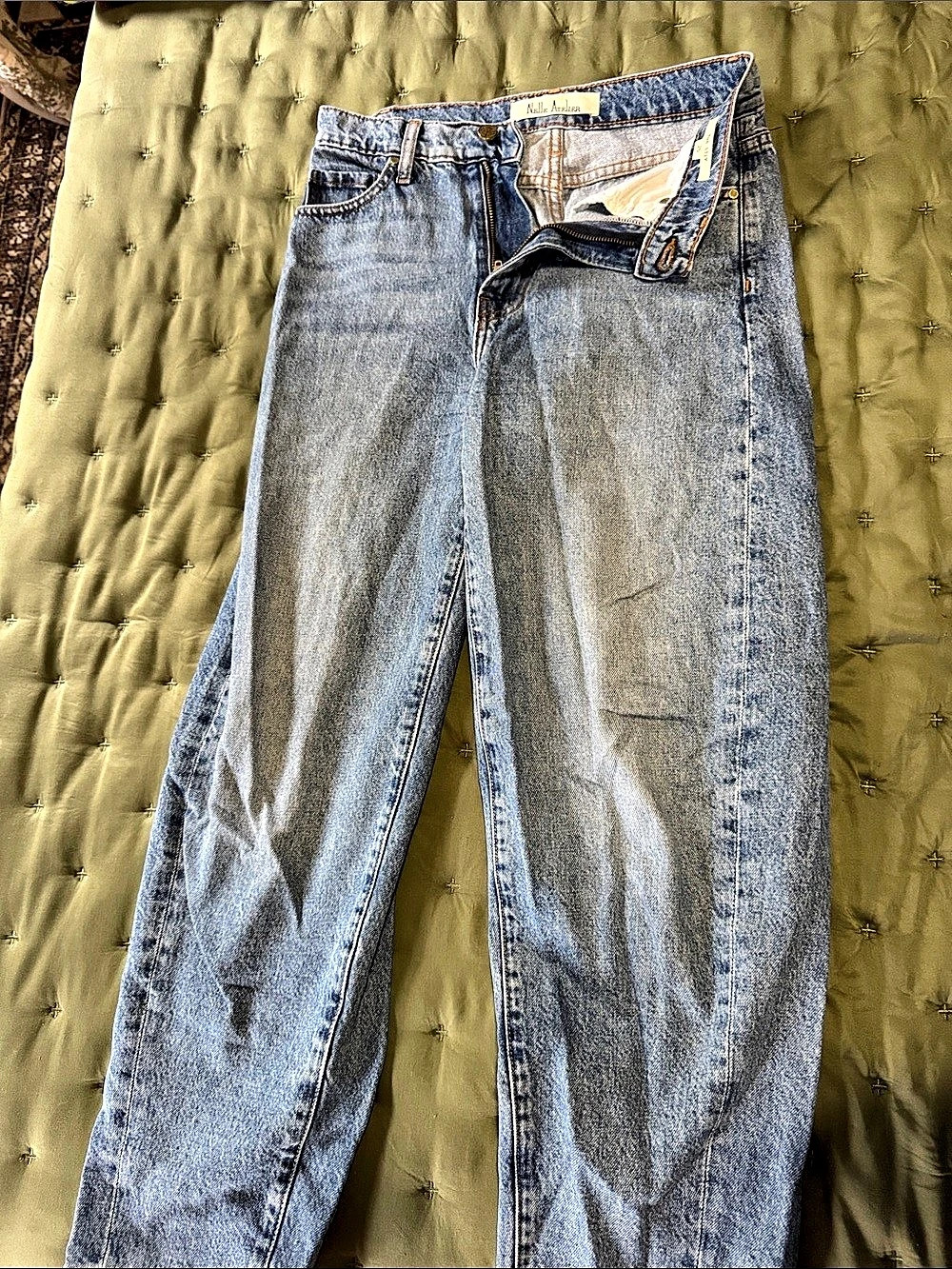 Nelle Atelier barrel Leg Jeans in Blue size 25